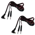 axion® – 2x TENS/EMS-Verbindungskabel mit 2 mm Pin - Ersatzkabel für TENS Geräte und EMS Trainer - 120 cm Länge