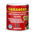 Consolan Wetterschutzfarbe 750 ml Schwedenrot Deckend Außen Dauer Holzschutz