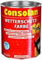 Wetterschutzfarbe Schwedenrot f. Gartenzäune Dachrinne Regenrohre Consolan 750ml