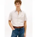 Tommy Hilfiger Kurzarmhemd LINEN BLEND BENGAL STRIPE regular fit, gestreift, Button-down-Kragen braun XL