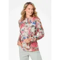 GOLDNER Print-Shirt Langarmshirt mit Stehkragen, Jersey Printshirt mit Allover-Druck und Langarm bunt 46