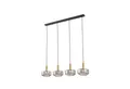 Lindby Hängeleuchte Hildur, Glas Alu IP20, 4 x 15 W LED