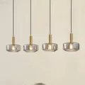 Lindby Pendelleuchte 'Hildur' in Alu aus Glas (4 flammig, E27) - Hängelampe, Ess