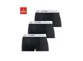 Trunk "Low Rise Trunk 3 PACK", Herren, Gr. M (6), 3 Stk., schwarz, Obermaterial: 95% Baumwolle, 5% Elasthan, CALVIN KLEIN UNDERWEAR, Unterhosen, mit weißem Webbund, Topseller