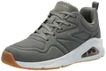 Skechers Damen Tres-air UNO Ah - MazingSneaker, Olivfarbenes Durasuede Textil, 37 EU