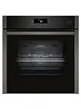 NEFF B6AVJ7AG3, N 50, Einbau-Backofen mit Dampfunterstützung, 60 x 60 cm, Made in Germany, Pyrolyse & Easy Clean Selbstreinigung, Air Fry samt Blech, Versenkbare Tür, Backautomatik
