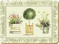 Creative Tops Extra große Tischsets im 4er-Set, hochwertige rechteckige Tischsets mit Korkrücken, Topiary Collection, 4 Tischsets, je 40 cm x 29 cm