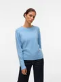 Vero Moda Rundhalspullover VMDOFFY LS O-NECK BLOUSE GA NOOS Materialmix, regular fit