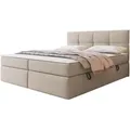Mirjan24 Boxbett, Creme, Textil, Fichte, Höhe ca. 19 cm, Rechteckig, 180x200 cm, Schlafzimmer, Betten, Boxspringbetten