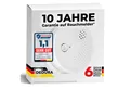 dedura Rauchmelder (10 Jahre Garantie BSI Zertifiziert nach DIN EN14604 inkl. 9V Batterie)