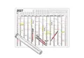 TOBJA Wandkalender DIN A2 Wandkalender 2027 Abwischbar Gerollt mit 4 Eddings, Abwischbar, 14 Monate, Gerollt, 4 farbige Eddings