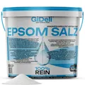 GiDeli Epsom salz 10 kg im Eimer - Bittersalz für Entspannendes Fußbad und Körperpeeling – Regenerierendes Badesalz für die Muskeln – Magnesiumhaltig auch für die Gartenpflege Geeignet