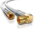 Primewire Premium HDTV Satellitenkabel F gewinkelt auf F / DVB-C/-S/-T/-T2 0,5m