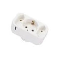 HAMA Multistecker, 3-fach, 2 Euro/1 Schutzkontakt-Kupplung, Weiß #25731520