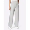 Jerseyhose HEINE, Damen, Gr. 48, Normalgrößen, grau (hellgrau), 50% Modal, 44% Polyester, 6% Elasthan, unifarben, Hosen