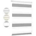 Doppelrollo Doppelrollo Zebra Rollo Zweifarbig Klemmfix ohne Bohren Sichtschutz, Sekey, freihängend, Extra breite Stoffbahnen, Lichtregulierung, Kettenzug links/rechts grau 80 cm x 130 cm