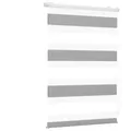 Sekey Doppelrollo Klemmfix ohne Bohren für Fenster, Zweifarbig Doppelrollo 80 cm breit, Duo Rollo Jalousie Sonnenschutz, 80x130cm, Weiß & Grau