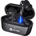 KLIM Pods - Bluetooth 5.0 Kopfhörer in Ear + Hohe Klangqualität + Hervorragende Isolierung + Leichte und schnelle Kopplung + Lang anhaltende Batt... - Schwarz