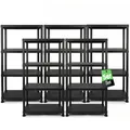 Ondis24 Steckregal 60 x 30 x 131 (H) cm, 4 Böden, Kunststoffregal, Schwerlastregal, bis zu 80 kg, Regal, Lagerregal (5 Stück)
