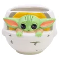 Stor KERAMIKTASSE 3D 450 ML GROGU, Grün (mit Braunen und Weißen Details)