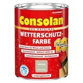 Consolan Wetterschutzfarbe, Deckender Holzschutz für Außen, Delfingrau, 750ml