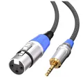 XLR auf 3,5mm Kabel Mikrofonadapter 1m geflochten Profi Klang Stereo