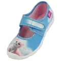 Beck Hausschuh Lili Hausschuh mit super süßem Katzen Print blau 25 EU