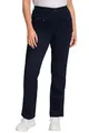 Ulla Popken Damen große Größen Übergrößen Plus Size Basic Stretchhose Mony, farbecht, leicht schmal zulaufend Marine 54 802969130-54