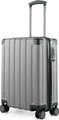 HAUPTSTADTKOFFER Q-Damm - Handgepäck Koffer Flugzeug Trolley 4 Rollen Kabinenkoffer Cabin Size Bordkoffer Rollkoffer TSA, 54 cm, 38 Liter ,Silber