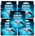 50er Gillette Sensor Excel Rasierklingen / 5x 10er OVP Set = 50 Stück Klingen