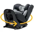 Osann Floyd360 i-Size, drehbarer Kindersitz 40-150 cm, Reboarder mit Isofix und Top-Tether - Dark Grey Melange - Grau
