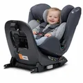 Osann Floyd360-360 Grad drehbarer Kindersitz in allen Positionen, i-Size Kinderautositz ab Geburt 0 – 12 Jahre, mitwachsender Reboarder mit Isofix (40-150 cm) - Dark Grey Melange