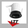 ISOLED LED Einbaustrahler BACK32, schwarz matt, rund, 5W, CRI90, 3000K, rückversetzt, Honeycomb