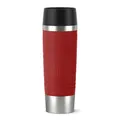 Emsa 515617 Travel Mug Classic Grande | 500ml | Thermobecher | Isolierbecher | hält 6h heiß, 12h kalt | 100% dicht | Easy Quick-Press-Verschluss | 360°-Trinköffnung | Rot | 1 Stück (1er Pack)