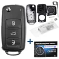 mtkey Auto Schlüssel Gehäuse Rohling OE QUALITÄT für Seat VW Skoda + Batterie