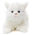 Uni-Toys - Katze weiß, liegend - 20 cm (Länge) - Plüsch-Kätzchen - Plüschtier, Kuscheltier