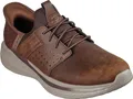 Skechers SLADE Zachary Herren Sneakers Schuhe Slip ins 210828 CDB dunkelbraun , Schuhgröße:48.5 EU