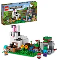 LEGO 21181 Minecraft Die Kaninchenranch, Bauernhof-Spielzeug für Jungen und Mädchen ab 8 Jahren mit Zähmer, Zombie und Tieren