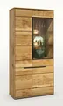 Vitrine (hoch) der Serie Lola Eiche geölt, Highboard Schrank - Neu & OVP