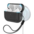 ESR für Airpods Pro 2 Hülle (2023/2022/2019), kompatibel mit AirPods Pro 2./1. Generation, MagSafe Ready, Magnetischer Deckel, USB-C/Lightning Kabel, Hybrid Sturzschutz, Schwarz