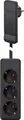 BACHMANN SmartPlug Flachstecker, mit 3x Schutzkontakt Steckdosenleiste, schwarz, 1,6 m