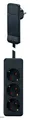 BACHMANN SmartPlug Flachstecker, mit 3x Schutzkontakt Steckdosenleiste, schwarz, 1,6 m