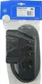 Bachmann Steckdosenleiste 3-fach 933.014 | Flachstecker mit Auswurfmechanik | 1,6 m Kabel | Schwarz | Schuko