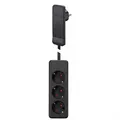BACHMANN SmartPlug Flachstecker, mit 3x Schutzkontakt Steckdosenleiste, schwarz