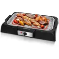 Aigostar - Rauchfreier Tischgrill Barbecue Elektrogrill Elektrischer, Antihaftbeschichtete Grillfläche , Abnehmbarer Fettauffangschale, 2000W