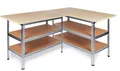 ONDIS24 Werkbank Werkstatt Ecklösung »Sparfuchs«, (2-tlg), 180 x 120 x 85 (H) cm, bis 320 kg belastbar, Arbeitsplatte 25 mm