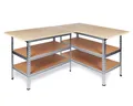 Werkstatt-Set 2x Werkbank Uwe Ecklösung Sparfuchs Metall 180 x 120 x 92 (H) cm
