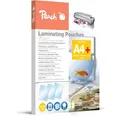 Peach Laminierfolie A4 | 125 mic | 100 St. | abheftbar | zum praktischen Abheften im Ordner | geeignet für alle Laminiergeräte | S-PP525-21