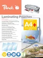 Peach Laminierfolien A4-125 mic - 100 pouches - abheftbar - zum praktischen Abheften im Ordner - kompatibel mit Laminiergeräten aller Markenhersteller - S-PP525-21