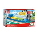 FRACHTSCHIFF & KRAN Cargo Ship & HOLZKRANE Eisenbahn HAPE Alter 3+